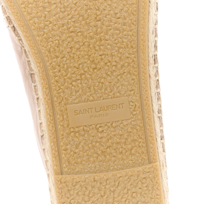 Saint Laurent Lambskin Monogram Espadrilles 40 Nude 6 of 8