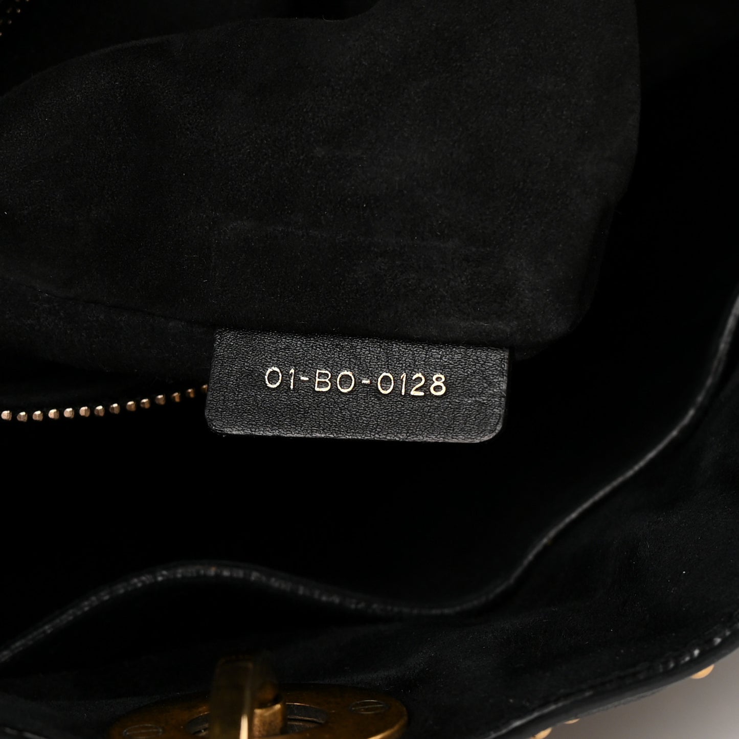 Calfskin Cannage Studded Medium Supple Lady Dior Black