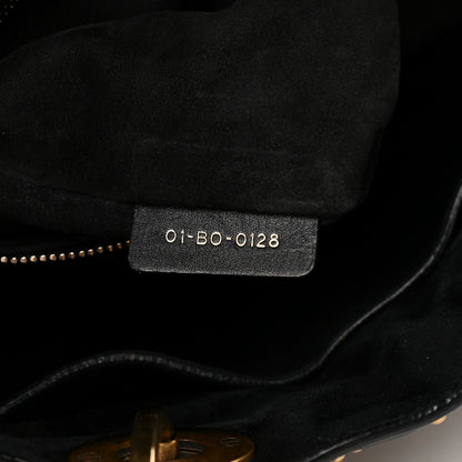 Christian Dior Calfskin Cannage Studded Medium Supple Lady Dior Black 7 of 16