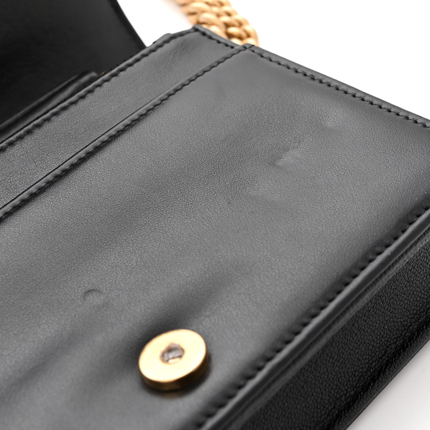 Chanel Caviar Quilted Chain Around Boy Wallet On Chain WOC Black 12 of 13