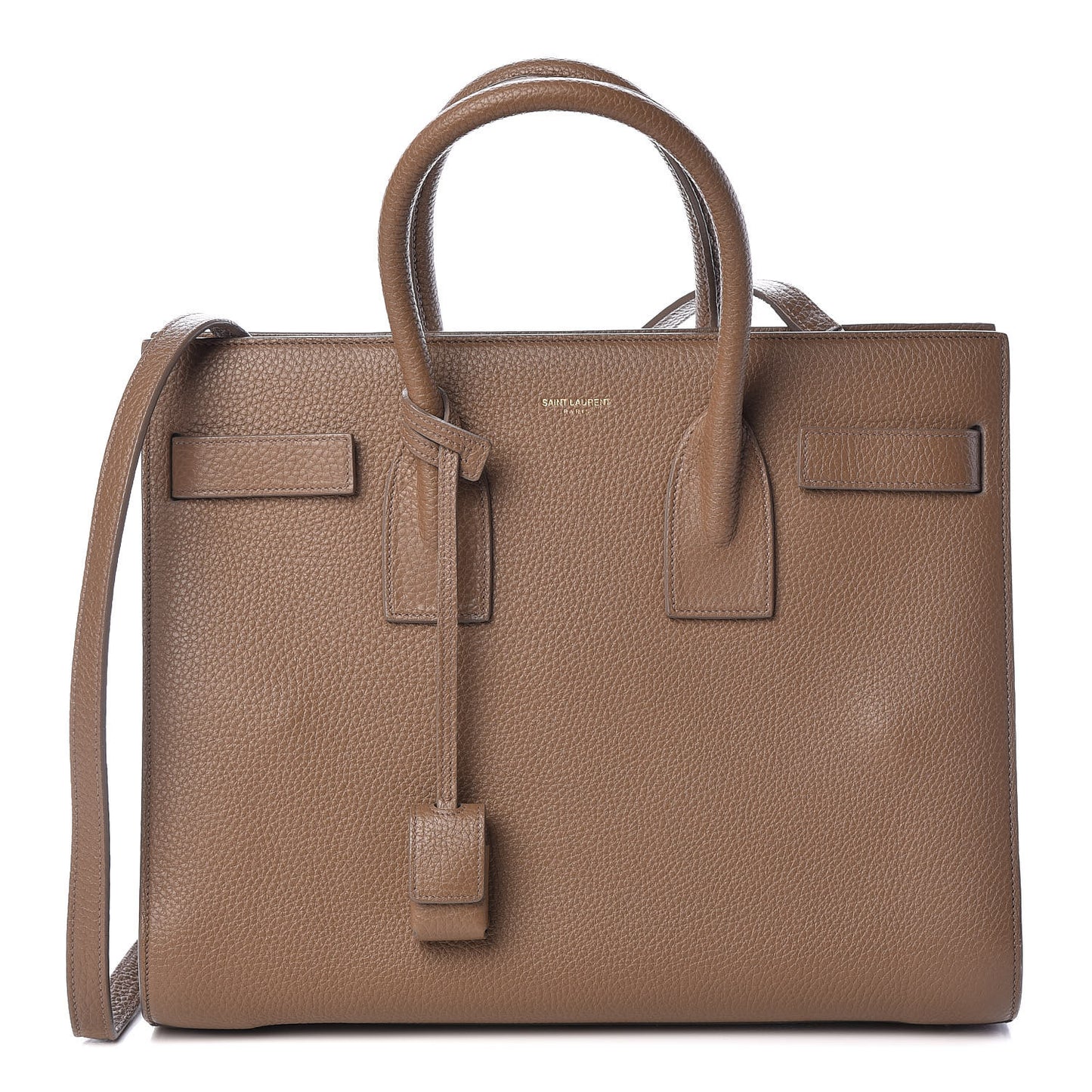 Grained Calfskin Small Sac De Jour Taupe