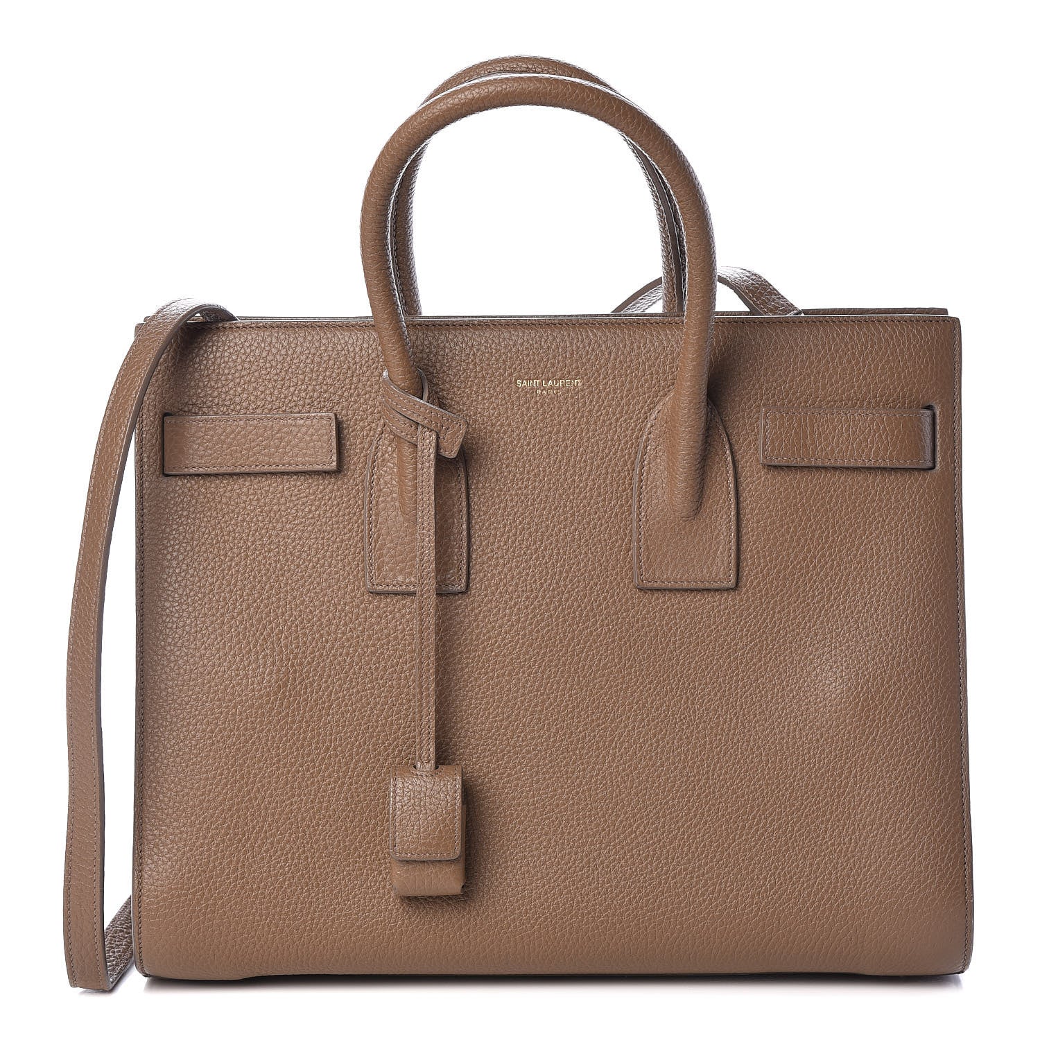 Saint Laurent Grained Calfskin Small Sac De Jour Taupe 1 of 9