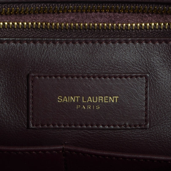Saint Laurent Smooth Calfskin Medium Classic Y Cabas Bordeaux 6 of 10
