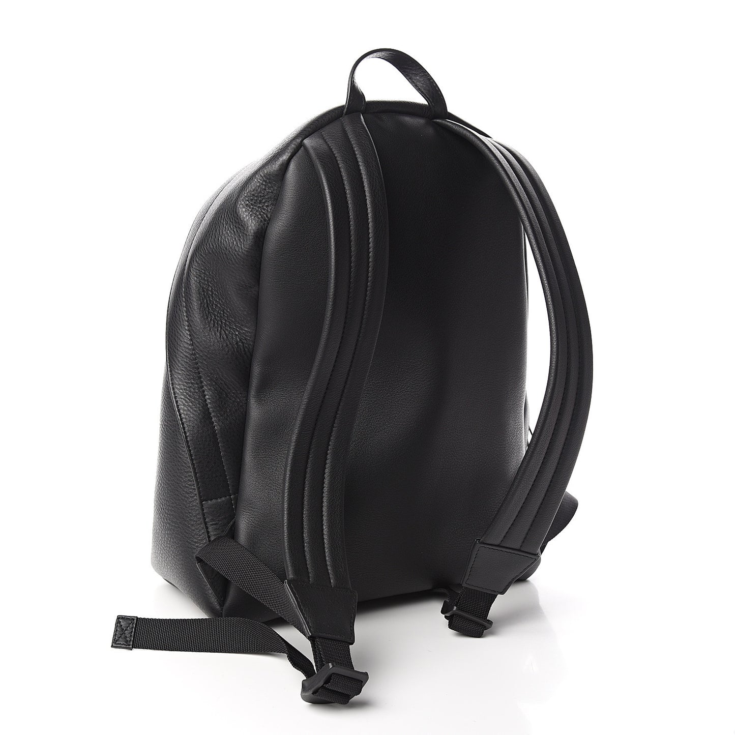 Smooth Calfskin Logo Large Everyday Backpack Black