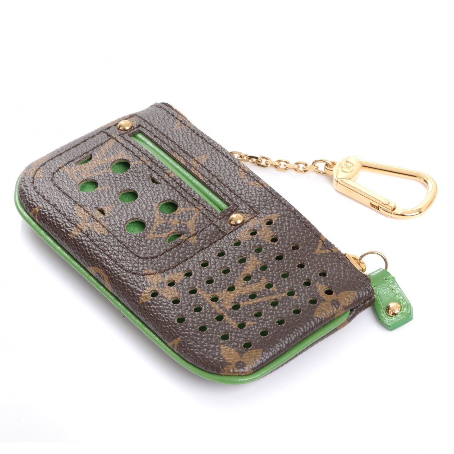 Louis Vuitton Monogram Perforated Key Pouch Green 5 of 7