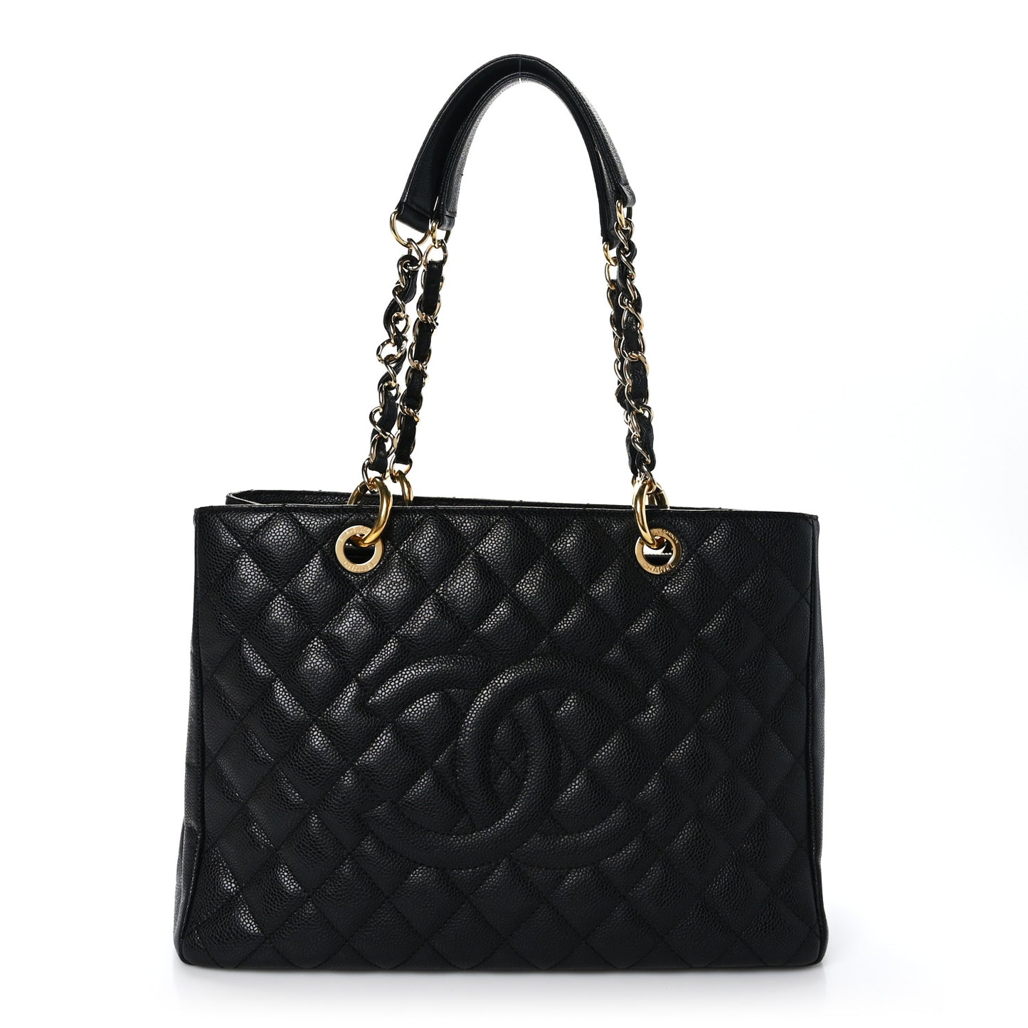 Caviar Quilted Grand Shopping Tote GST Black