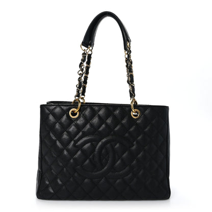 Chanel Caviar Quilted Grand Shopping Tote GST Black 1 of 12