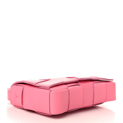 Bottega Veneta Lambskin Maxi Intrecciato Cassette Crossbody Bag Pink 4 of 9