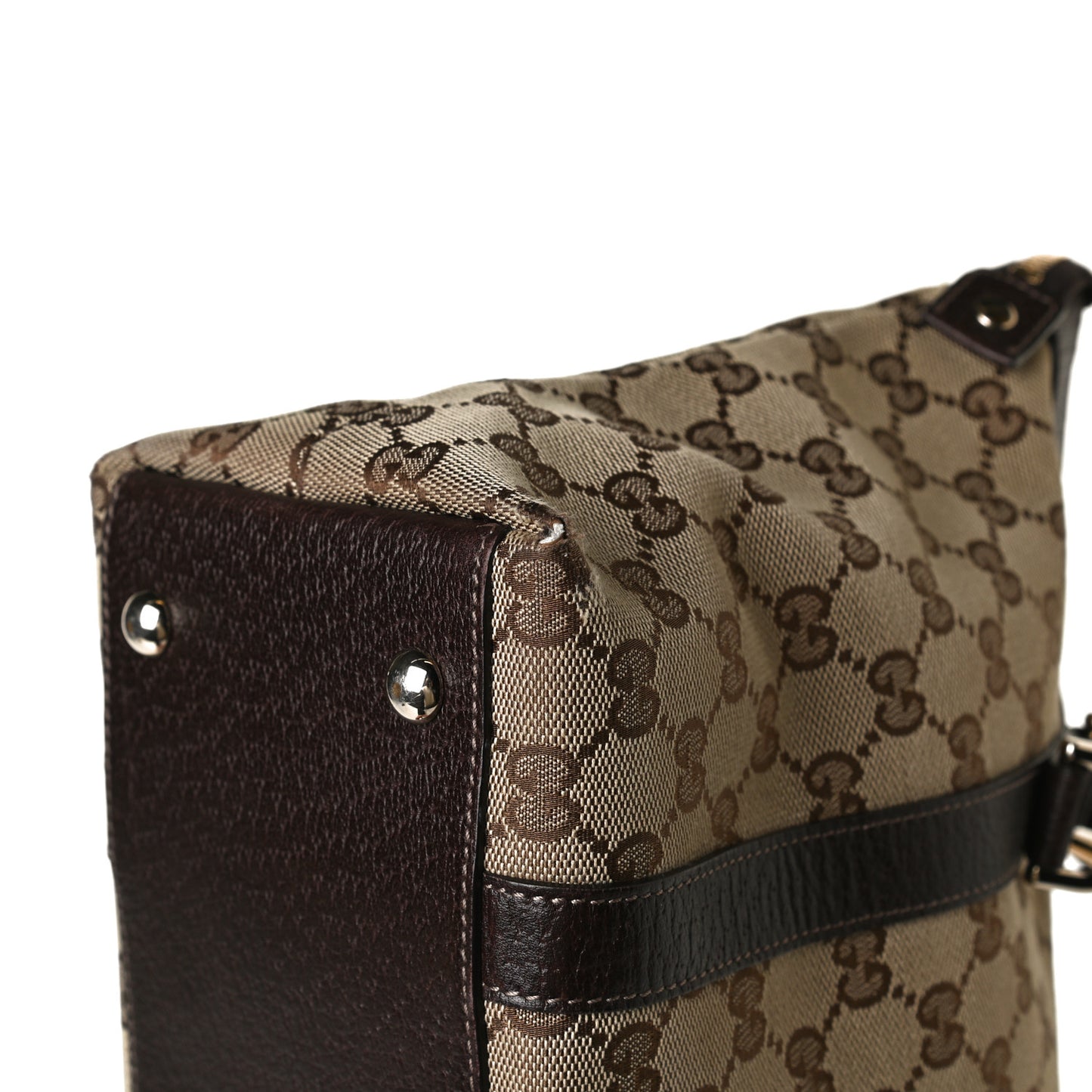 Monogram Medium Abbey Tote Dark Brown