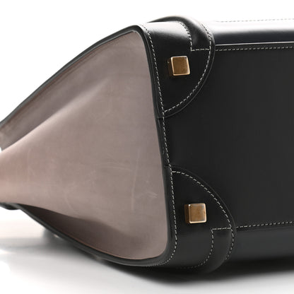 Celine Glazed Calfskin Micro Tri-Color Luggage Dark Blue 8 of 10