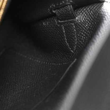Hermes Epsom Kelly Wallet To Go Black 6 of 10