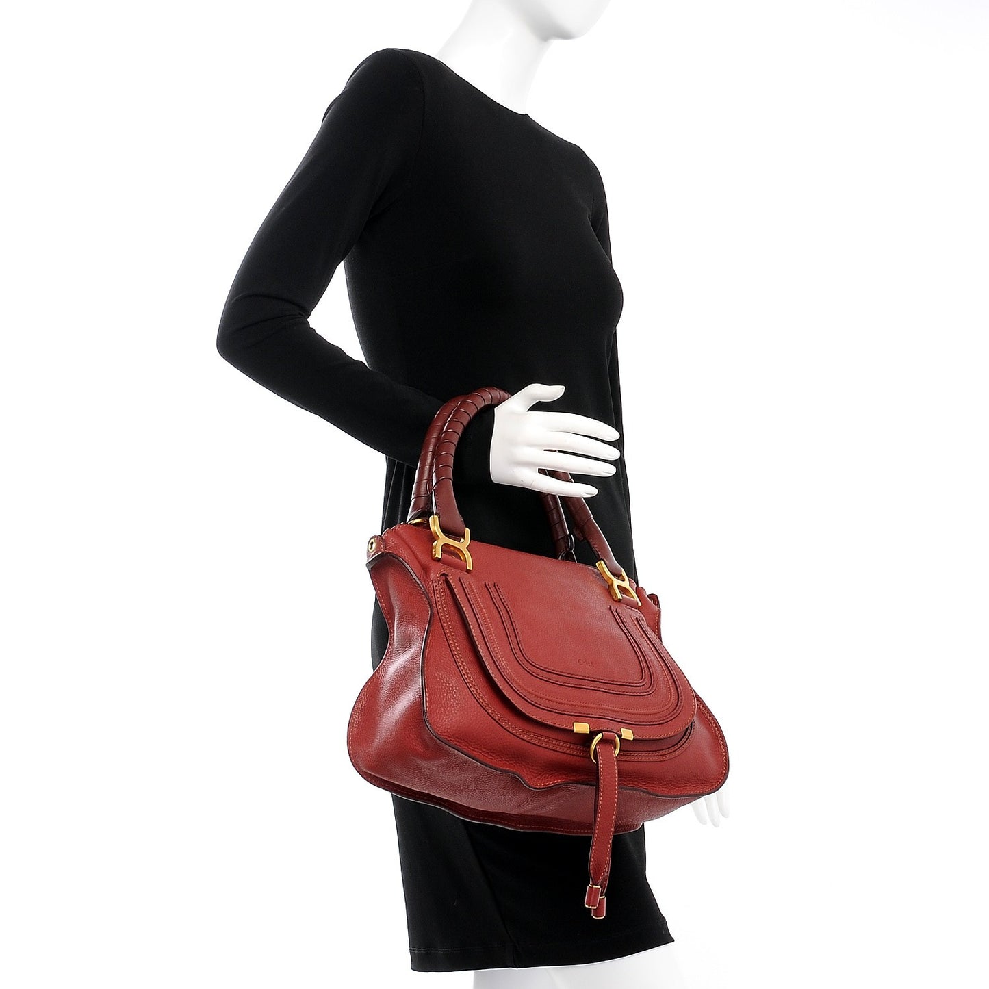 Calfskin Medium Marcie Satchel Berry Cupcake