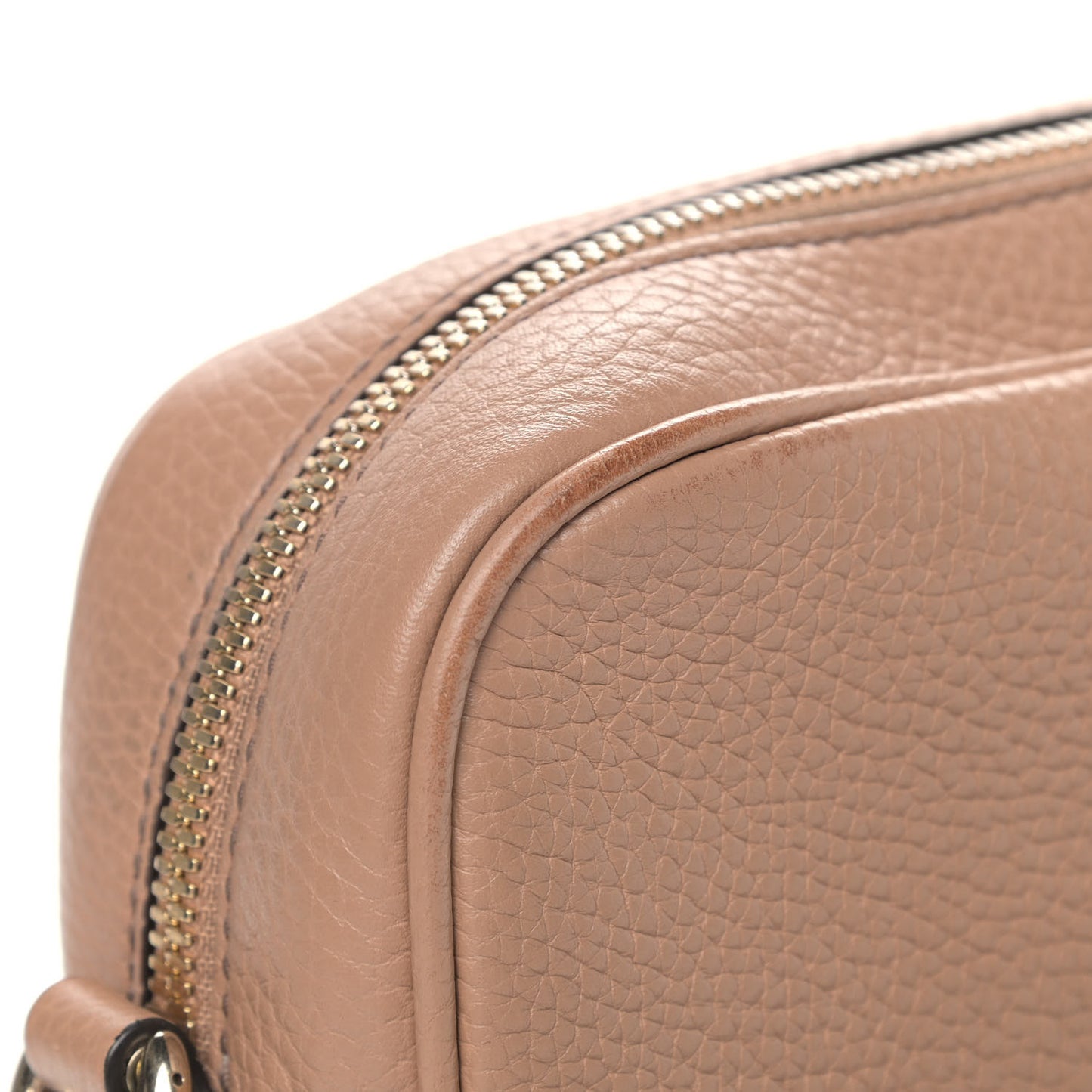 Pebbled Calfskin Small Soho Disco Bag Camelia