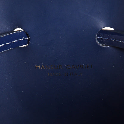 Mansur Gavriel Patent Calfskin Mini Mini Bucket Bag Blue 6 of 7