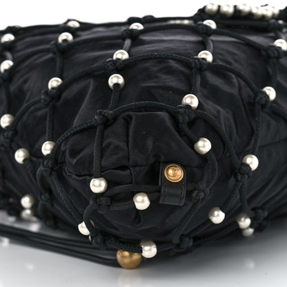 Chanel Nylon Pearl Coco Beach Net Tote Black 9 of 11