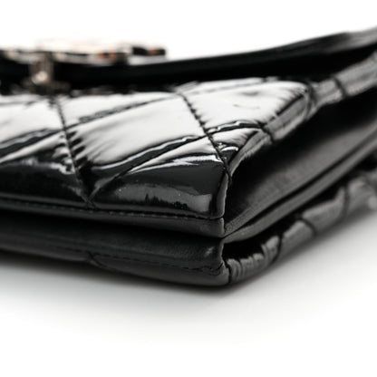 Chanel Patent Quilted Hamptons Flap Bag Black 10 of 12