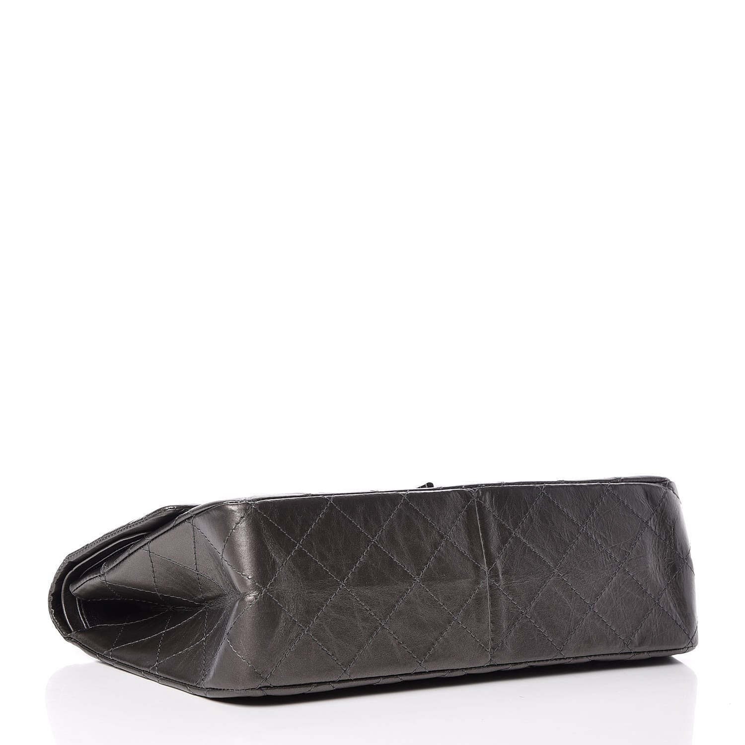 Chanel Metallic Aged Calfskin Quilted 2.55 Reissue 227 Flap Dark Silver 4 of 9