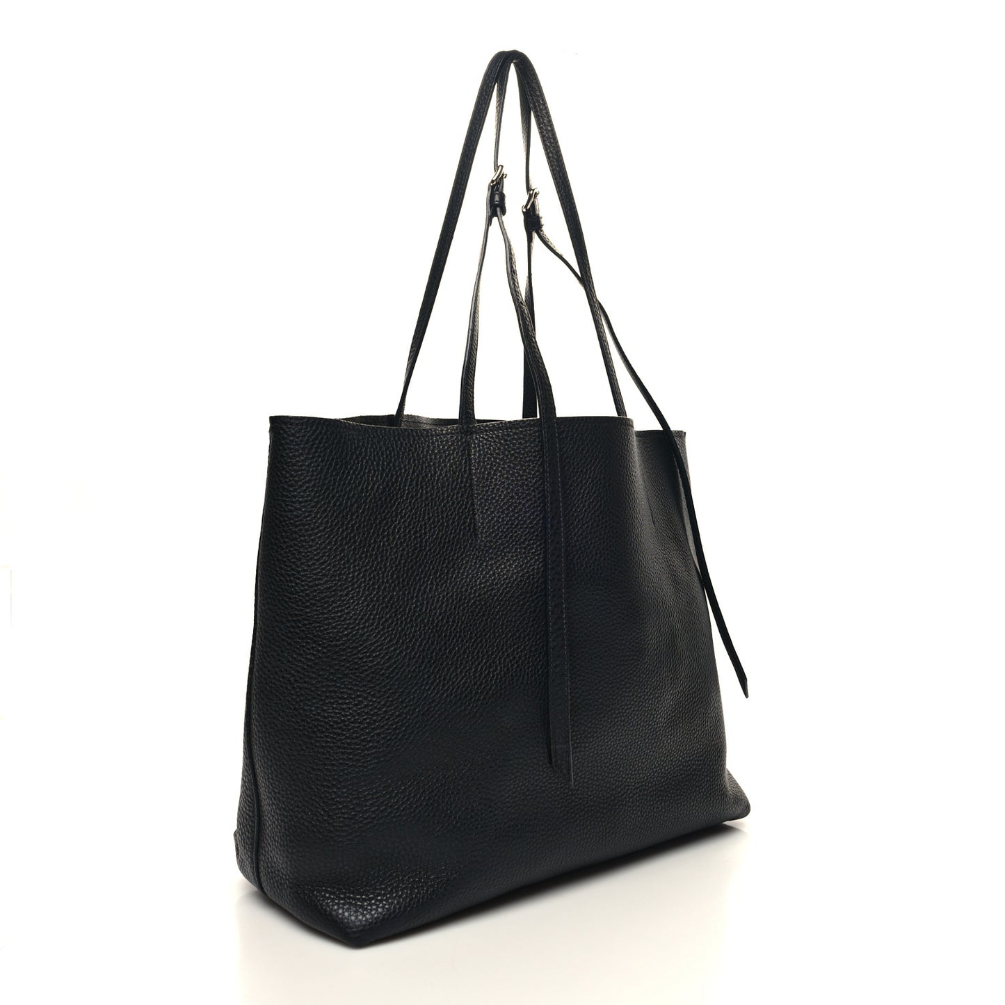 Vitello Daino Small Concept Shopper Tote Black Astrale