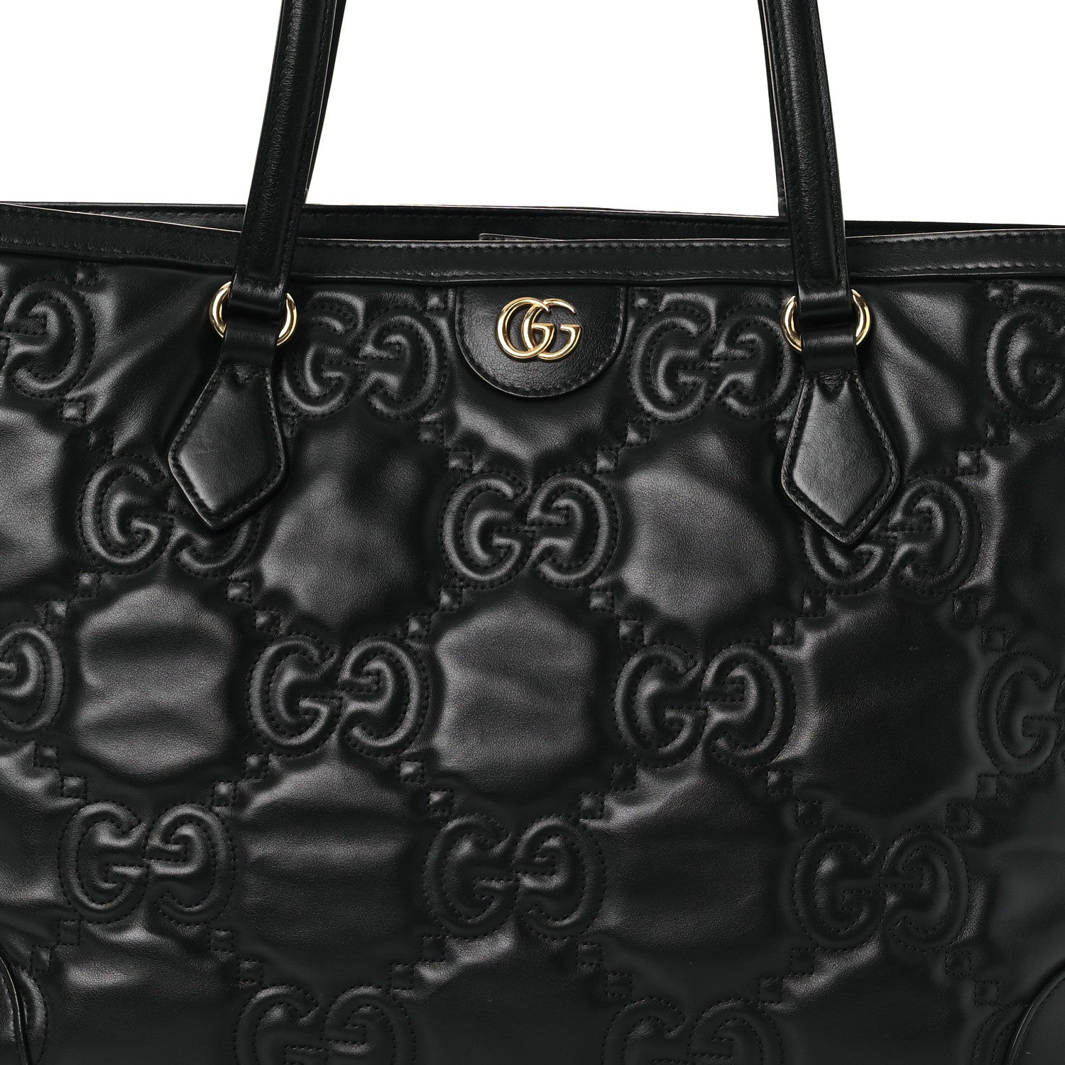Gucci Calfskin GG Matelasse Medium Ophidia Shopping Tote Black 8 of 12
