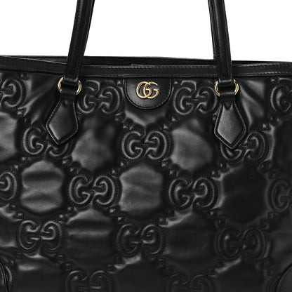 Gucci Calfskin GG Matelasse Medium Ophidia Shopping Tote Black 8 of 12