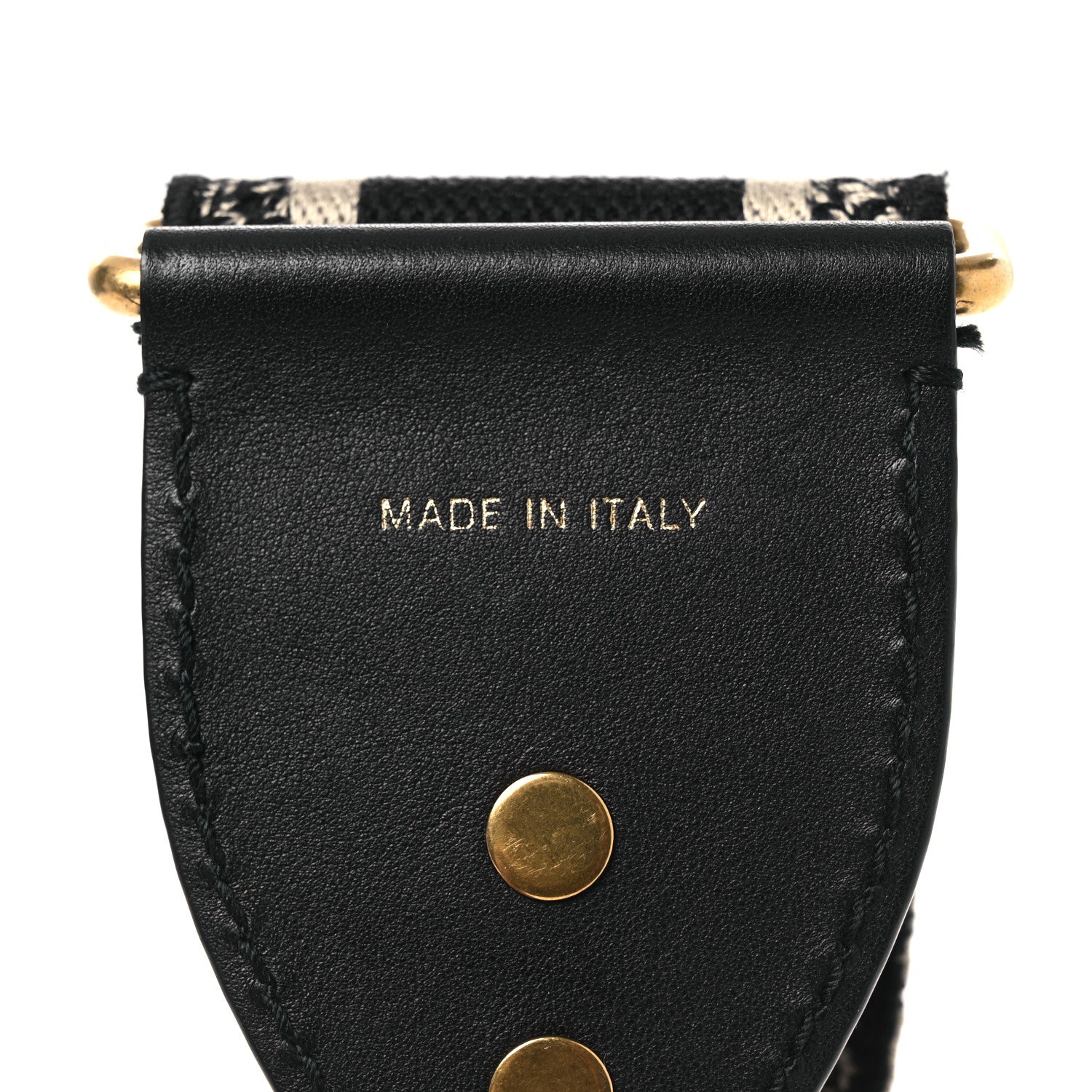 Christian Dior Canvas Embroidered Shoulder Strap  Black 5 of 8