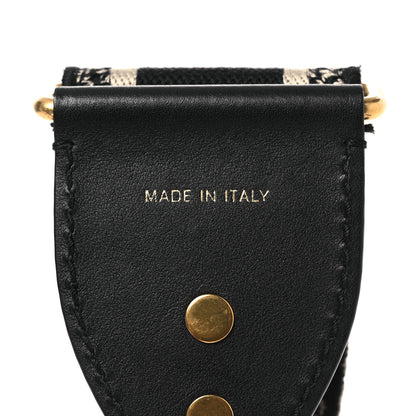 Christian Dior Canvas Embroidered Shoulder Strap  Black 5 of 8