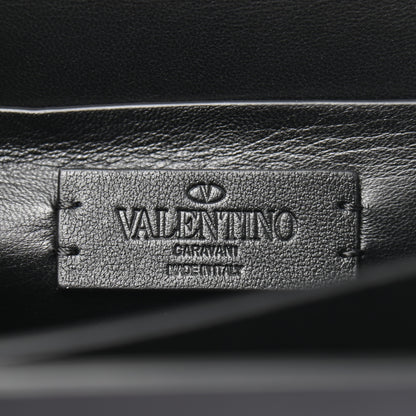 Valentino Garavani Calfskin Rockstud Flap Top Handle Crossbody Bag Black 8 of 8