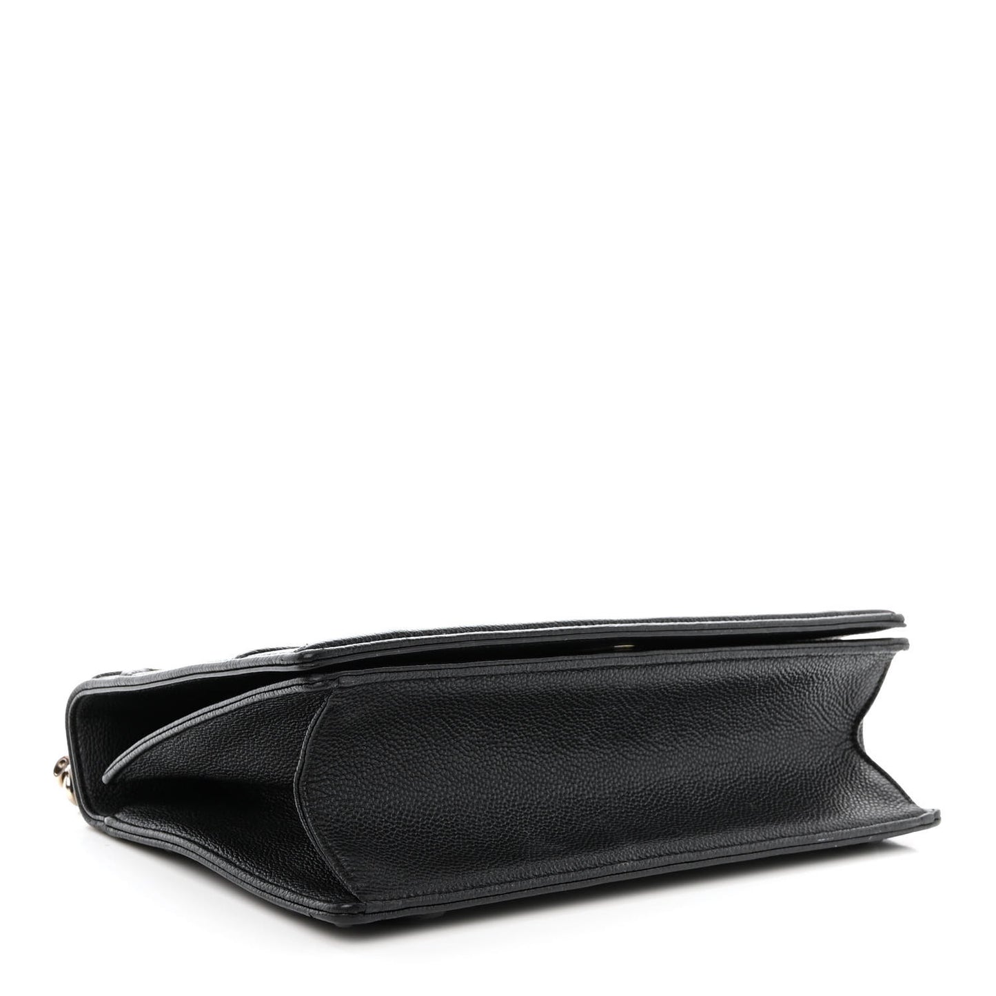 Grained Calfskin Medium Diorama Flap Bag Black