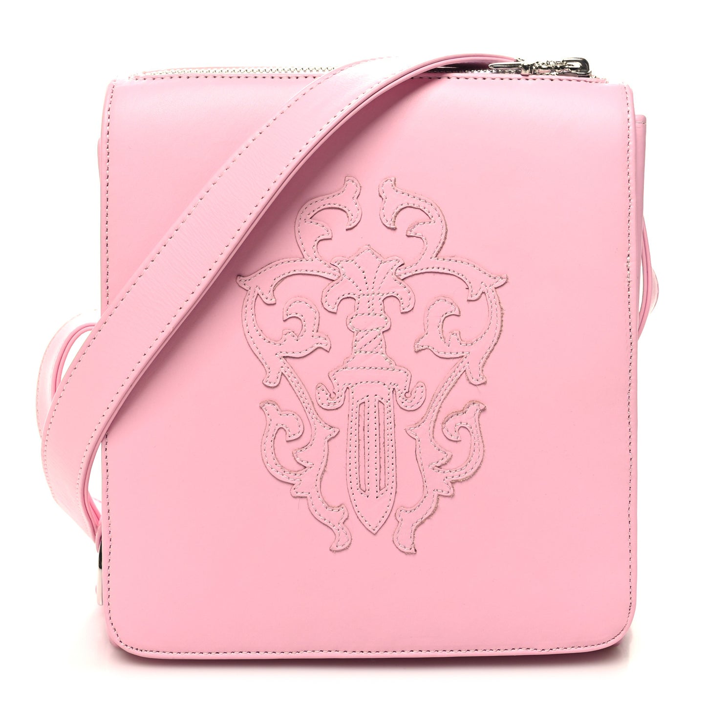 Lambskin Dagger Crossbody Baby Pink