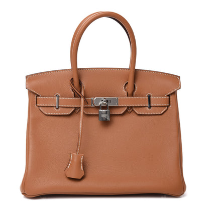 Hermes Taurillon Novillo Birkin 30 Gold 1 of 11