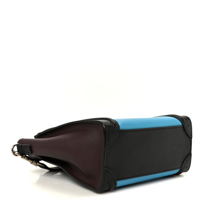 Celine Smooth Calfskin Nano Tri-Color Luggage Turquoise 4 of 9