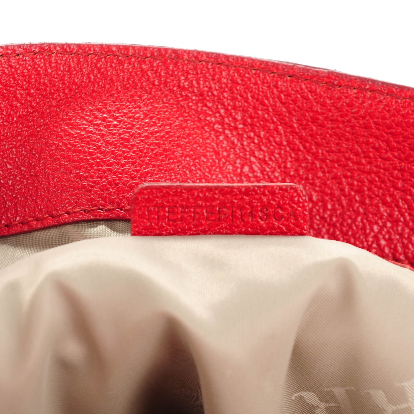Grainy Calfskin Medium Golderton Tote Military Red