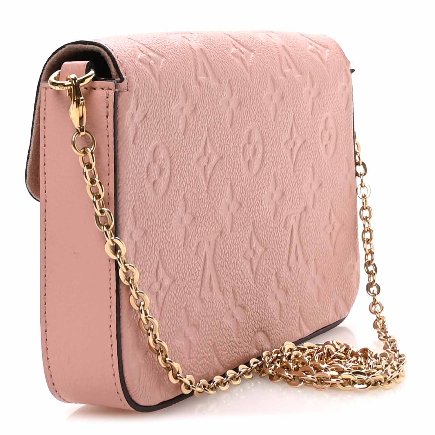 Louis Vuitton Empreinte Pochette Felicie Chain Wallet Rose Poudre 4 of 10