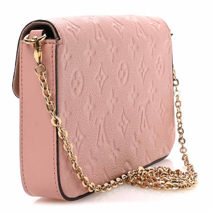 Louis Vuitton Empreinte Pochette Felicie Chain Wallet Rose Poudre 4 of 10