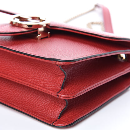 Gucci Dollar Calfskin Small Interlocking G Shoulder Bag Red 10 of 14