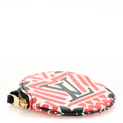 Louis Vuitton Monogram Giant Crafty Round Coin Purse Creme Rouge 4 of 9