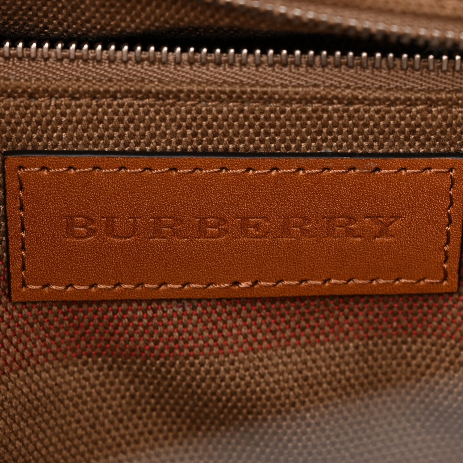 Burberry Grainy Calfskin House Check Small Maidstone Saddle Brown 6 of 24