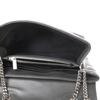 Saint Laurent Calfskin Y Quilted Monogram Medium Loulou Chain Satchel Asphalt 4 of 9