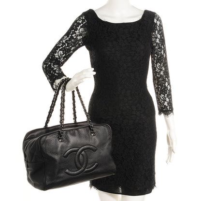 Chanel Deerskin Luxe Ligne Large Bowler Black 2 of 6