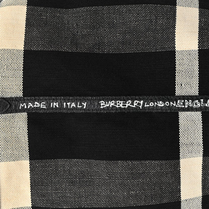 Burberry Coated Canvas Mega Check Sketchbook Medium Reversible Doodle Tote Black 21 of 27