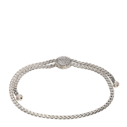 John Hardy Sterling Silver Diamond Classic Chain Round Pull Through Bracelet 2 of 3