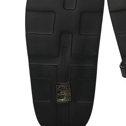 Hermes Calfskin Womens Enid Sandals 35 Black 6 of 12