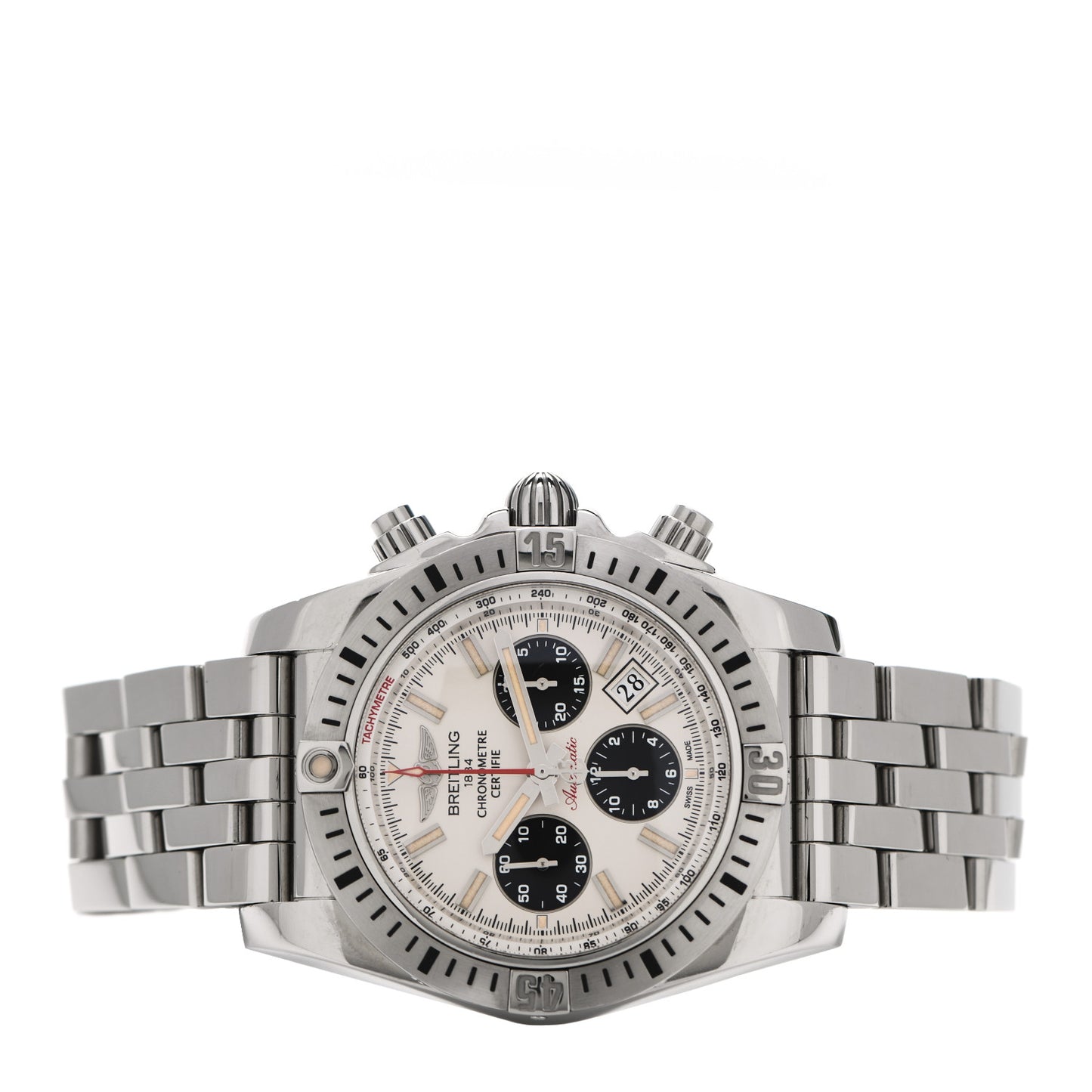 Stainless Steel 44mm Chronomat Airborne Automatic Watch Ivory AB0115