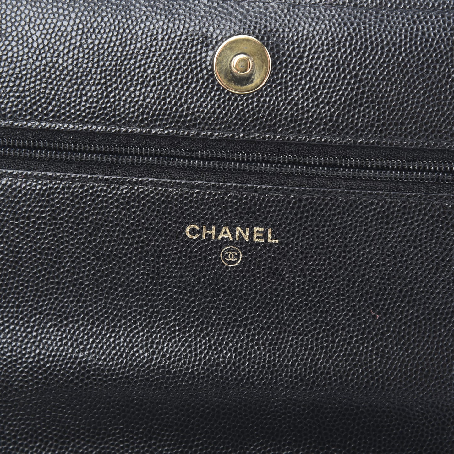 Caviar Quilted Boy Wallet On Chain WOC Black