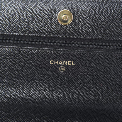 Chanel Caviar Quilted Boy Wallet On Chain WOC Black 6 of 15
