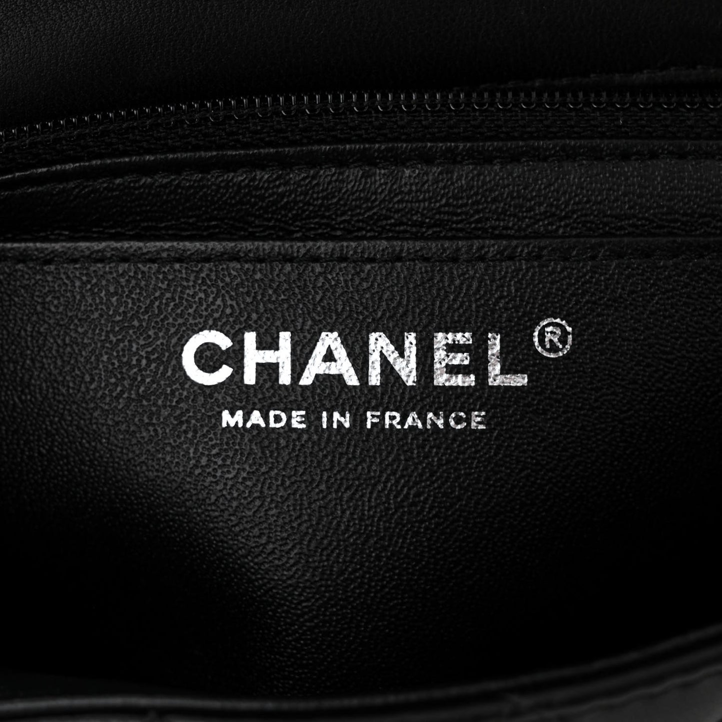 Lambskin Quilted Mini Rectangular Flap Black