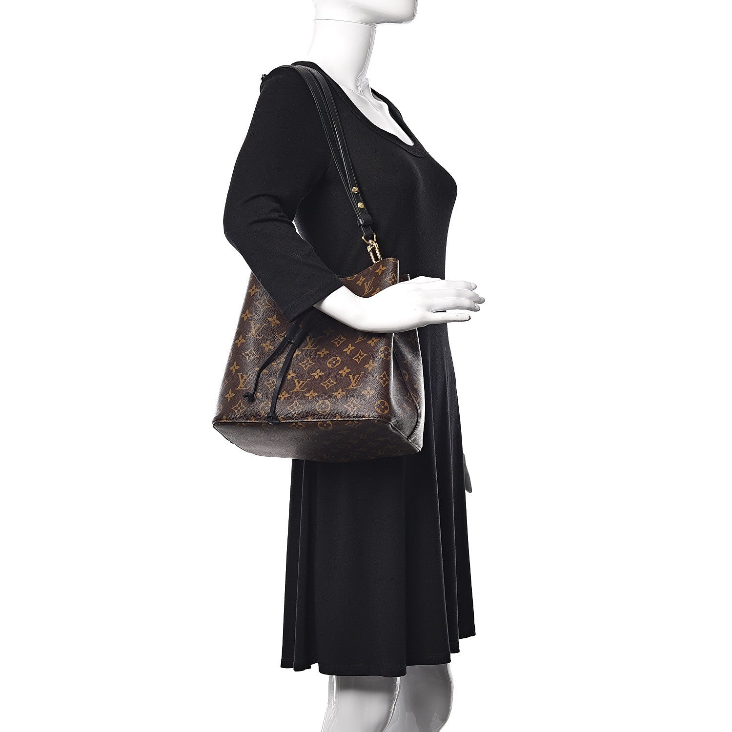 Louis Vuitton Monogram Neonoe MM Black 2 of 10
