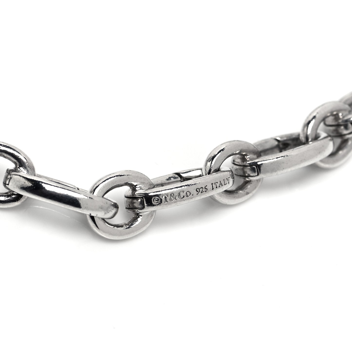Sterling Silver Oval Clasping Link Bracelet