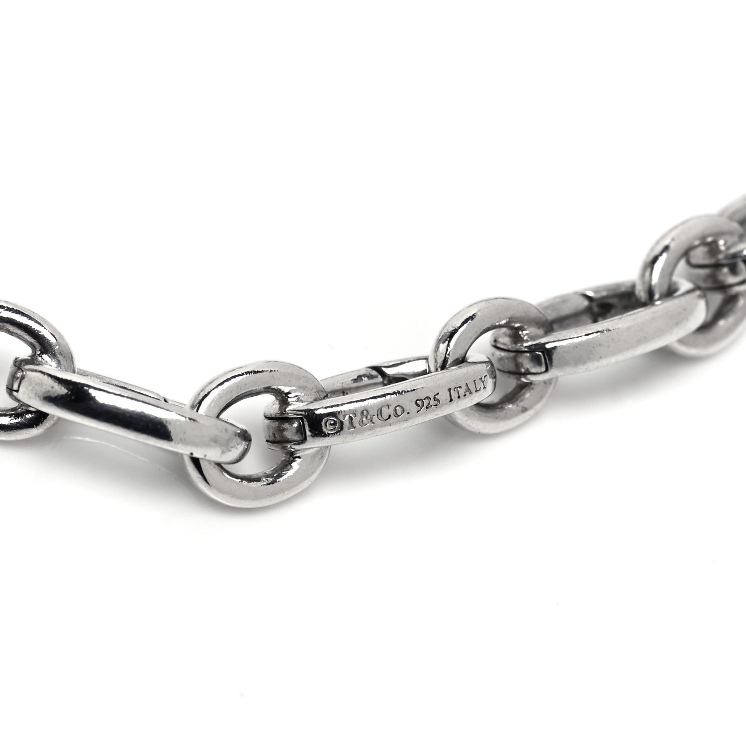Tiffany Sterling Silver Oval Clasping Link Bracelet 4 of 4