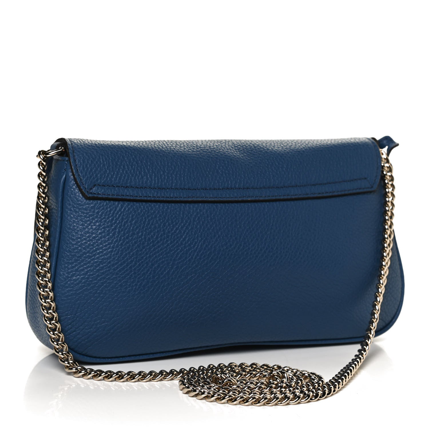 Gucci Pebbled Calfskin Medium Soho Flap Crossbody Caspian 3 of 11